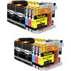 Supply Guy 10 cartucce compatibile con Brother LC-12E per MFC-J6925dw