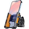 Grefay Supporto Telefono Bicicletta e Moto 【1S Smontaggio Rapido】 Con 2 Porte Rotazione a 360° per Manubrio Bici e Scooter, Compatibile Con Smartphone da 4,0 a 7,0 Pollici