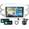 VECHTEL 2G&64G VECHTEL 9Autoradio per VW Tiguan 2010-2015 con Carplay Android Auto Wireless, Android 13, touchscreen Bluetooth RDS/FM Radio, Wi-Fi Navigazione/Telecamera posteriore AHD/CANBUS