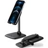 UGREEN Supporto Telefono Tavolo, Porta Cellulare Scrivania Portatile, Appoggia Tablet Regolabile 60° Compatible con 4,7-7,9 iPad iPhone 13/12/ 11, Galaxy A50 S20 S10, Huawei P40 ecc Nero
