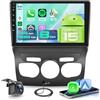 Hodozzy 【8 Core 6+128G】Per Citroën C4 DS4 2013-2017 Autoradio con CarPlay Wireless Android Auto, Schermo IPS da 10,1 Pollici con Radio FM/RDS, GPS, Bluetooth 5.0, Telecamera Posteriore per Citroen C4