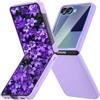 Nekiyo Tech Compatible with Samsung Galaxy Z Flip 7 Custodia, Protezione Integrale Hard PC Slim Antishock con Ricarica Wireless - Viola