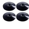 PrecisionGeek Set di 4 cuscinetti per altoparlanti, a forma di cono, diametro 40 mm, in alluminio anodizzato nero per altoparlanti HiFi, armadi, soundbar