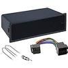 Sound Way Sound-way Kit Montaggio Autoradio, Mascherina 1 DIN, Vano Portaoggetti, Cavo Adattatore Connettore ISO, Adattatore Antenna, Chiavi di Smontaggio, compatibile con Peugeot, Citroen, Fiat