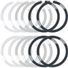 CKANDAY 12 anelli magnetici di ricarica wireless in metallo con adesivo,2 stili, kit di conversione universale ultra sottile e anello rotondo compatibile con MagSafe iPhone 12 Pro Mini Max Galaxy S21,3 colori