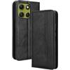 COMAKU Cover a Libro Motorola Moto G86, Custodia a Portafoglio in Pelle con Supporto e Chiusura Magnetica Compatible per Motorola Moto G86 - Nero