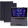 Annadue Custodia con Tastiera Bluetooth, per Tablet Android 10.3 Pollici, Tastiera Rimovibile Retroilluminata, Smart Cover Leggera e Sottile, Nero