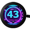 VSDISPLAY 9 cm 2,8 480 x 480 IPS 450nit LCD Circle Monitor, mini porta video, alimentazione micro USB, per CPU fai da te GPU temperatura PC case display