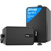 Plyee Audio Casse Bluetooth da Esterno, Casse da Parete Attive + Passive, Design Compat, Supporto Ingresso Aux, Adatte per Patio, Veranda, Garage, Confezione da 2 (MZ-650)