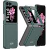 FTRONGRT Cover per Samsung Galaxy Z Flip 7 FE/Samsung Galaxy Z Flip 6, Ultra Sottile, Antigraffio, Anticaduta, Custodia Protettiva Pieghevole per PC. Verde Scuro