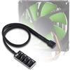 Dpofirs Cavo splitter di alimentazione a 4 pin per ventola case PC, boccola splitter PWM a 4 vie, ventola a 4 porte per CPU computer, prolunga cavo a 4 pin