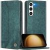 FMPCUON Compatibile con Samsung Galaxy S24 Plus Cover, Flip case Custodia Portafoglio in Pelle Slot [Chiusura Magnetica] Cover per Samsung Galaxy S24 Plus, Verde