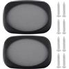OLYCRAFT Set di 2 Coperture per Altoparlanti Audio in Rete 9,6 x 6,7 Pollici, Griglia Rettangolare Nera Con Viti per Casa
