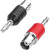 QIANRENON BNC a banana da 4 mm, connettore oscilloscopio, connettore BNC femmina su connettore a banana da 4 mm, adattatore coassiale RF da bnc-M a connettore lampada da 4 mm, per cavo coassiale