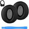 DYMHQ Una Coppia Cuscinetti Auricolari di Ricambio Professionali, Pelle Proteica Cuscinetti Auricolari Spugna di Memoria, Nero Circolare Cuscinetti Auricolari per Sennheiser HD4.50 BTNC WIRELESS
