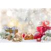 YongFoto 3x2m Vinile Fondali Fotografici Natale Scatole regalo e palle sulla neve Sfondi Foto Partito Studio Fotografico Puntelli