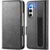 Verco Custodia a libro per Samsung Galaxy Z Fold 6, di alta qualità, per Samsung Z Fold 6, colore: Nero