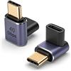 Seminer Adattatore USB-C con angolo di 90 gradi (confezione da 2) compatibile con Samsung, MacBook e altri dispositivi USB-C