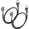 PNGKNYOCN 5 pin maschio a cavo adattatore USB, USB maschio a 5 pin maschio con 0,1 /2,54 millimetri passo cavo della scheda madre 50CM/1.64FT (2-Pack)