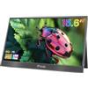 Iproda Schermo portatile da 15,6 FHD 1080P IPS - Monitor USB-C con Altoparlanti, supporto incorporato, foro di montaggio VESA e custodia di protezione, compatibile con PC, Mac, Xbox, PS5/4, Switch