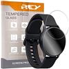 REY Pack 3X Pellicola salvaschermo per Samsung Galaxy Watch Active 2 44mm, Vetro temperato, di qualità Premium