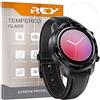 REY Pack 3X Pellicola salvaschermo per MOBVOI TICWATCH PRO 3 GPS, Vetro temperato, di qualità Premium