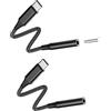 HOYULLI Adattatore jack per cuffie USB C a 3,5 mm (2 pezzi) per iPhone 16 15 Pro per Apple DAC Aux Stereo Audio Cable Compatibile con Samsung S25 Android Headphone Type C Dongle per iPad microfono jack per