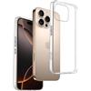 REY Cover in Gel TPU Trasparente per iPhone 16 PRO Max, Ultra Sottile 0,33 mm, Morbido Flessibile, Custodia Silicone