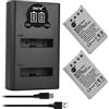 DSTE EN-EL5 ENEL5 Batteria (confezione da 2) e Caricatore USB compatibile con Nikon Coolpix P80 P90 P530 P5000 P5100 7900 P6000 P500 P510 P520