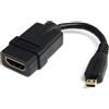 StarTech.com Adattatore Micro HDMI a HDMI, Video 4K 30Hz, Dongle ad elevata velocità Micro HDMI Tipo D a HDMI 1.4 M/F, Convertitore/Cavo adattatore per Monitor HDMI HD, TV e Display (HDADFM5IN)