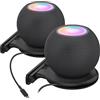 AhaStyle Supporti da parete per Apple Homepod Mini [Gestione integrata del cordino] ABS Supporto stabile compatibile con HomePod Mini [Necessità di forare] (Nero-2 Pack)
