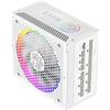 GAMEMAX RGB 850G WH Alimentatore PC 850W Full Modulares, 80 Plus Gold, LLC + DC‑DC, ARGB Sync, Condensatori giapponesi, ventola ARGB FDB da 140 mm, 9 funzioni di protezione, colore: Bianco