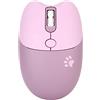 Msiud Cute Cat Mouse Wireless Silenzioso, Ergonomico Mouse Rosa Ricevitore USB Muto 2.4G, 3 Livelli DPI Regolabili Uso Silenzioso Portatile Carino Per Computer PC Desktop (Viola)