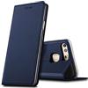 Verco Huawei P9 Cover, Custodia a Libro Pelle PU per Huawei P9 Case Booklet Protettiva [magnetica integrata], Azzurro