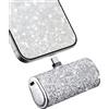 iWALK Upgraded Sparkly Power Bank Portatile 22,5W, 5000mAh Per iPhone 16/15 Serie, Batteria Compatta Con Connettore USB-C Integrato Compatibile Con Samsung S25/24 Serie, iPad Pro/Air, AirPods