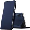 Verco case per Samsung Galaxy A90 5G Cover, Custodia a Libro Pelle PU per Galaxy A90 5G Booklet Protettiva [magnetica integrata], Azzurro
