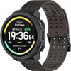 GIOPUEY 22mm Cinturini Compatibile con SUUNTO Vertical 2/Vertical/Race2/Race/Race S/Run, Morbido TPU Cinturino [Design a Colori di Giunzione] - Black/Brown