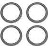 Rebower Altoparlante Schiuma Bordo Surround cerchio Gomma Perforata Subwoofer cerchio Ricambi Parti [per Riparazione O Fai-da-Te Altoparlante Decorazione] - 10 / Nero / 4 pezzi