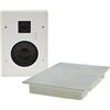 ChiliTec Altoparlante da incasso per soffitto a parete, 2 vie, 120 Watt, profondità di montaggio: 34 mm, colore: bianco