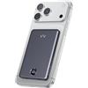 iWALK Power Bank Portatile Magnetica, 5000mAh Batteria Esterna Ultra Sottile con Ricarica Wireless e Display LED, Impugnatura Comfortevole Compatibile con Serie iPhone 16/15/14/13/12