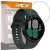 REY Pack 3X Pellicola salvaschermo per Samsung Galaxy Watch 4 44mm - Galaxy WATCH4 Bluetooth (44mm), Vetro temperato, di qualità Premium