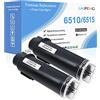 LAIPENG 2 Cartucce Toner Compatibili Neros per Xerox Phaser 6510 WorkCentre 6515 Il più Alto Capacità 5500 Pagine per Xerox Phaser 6510 6510n 6510dn 6510dni, WorkCentre 6515 6515n 6515dn 6515dni