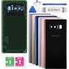 Eonpam Scocca Vetro Posteriore Sostituzione per Samsung Galaxy Note 8 SM-N950 Originale Coperchio Copribatteria con Vetro Fotocamera+Ricambio Kit(Nero)