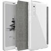 TUDIA SKN FLIP progettata per la custodia Onyx Boox Palma - [Chiusura magnetica] Cover in pelle testurizzata sottile con retro in TPU trasparente antiurto da 6,13 (Grigio Chiaro)