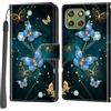 PHINIENLAND Cover per Motorola Edge 70 custodia portafoglio Farfalla | 3 scomparti carte, 1 tasca banconote, Chiusura magnetica, Supporto, Pelle PU flip cover per Moto X70 Air