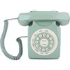 Dpofirs Telefono vintage verde, telefono fisso retrò classico vecchio stile, telefono europeo cablato con pulsanti grandi per di decorazione per ufficio da casa