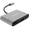 N NEWTOP Adattatore AD28 Convertitore 5in1 Hub Multiporta Type-C, VGA, Porte HDMI 4K, USB, PD 67W, USB C 3.0, Jack 3.5mm AUX Ricarica Rapida Video Dati Caricabatterie per Laptop Notebook Computer