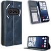 COMAKU Cover a Libro Nothing Phone 3a, Custodia a Portafoglio in Pelle con Supporto e Chiusura Magnetica Compatible per Nothing Phone 3a - Blu