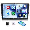 CAMECHO [6+128G 8-Core] Android 15 Autoradio per VW Golf 5 6 Polo 5 T5 Skoda Passat B6 B7 Seat, DSP Carplay Wireless, 9 Stereo con Schermo Bluetooth Stereo Auto GPS WiFi FM/RDS MirrorLink+Telecamera