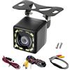 GERUI Set telecamera per retromarcia, 12 V, segnale AHD, 720 P, con cavi e viti, 12 V-24 V, telecamera posteriore per auto, camion, SUV, camper, pickup/furgoni